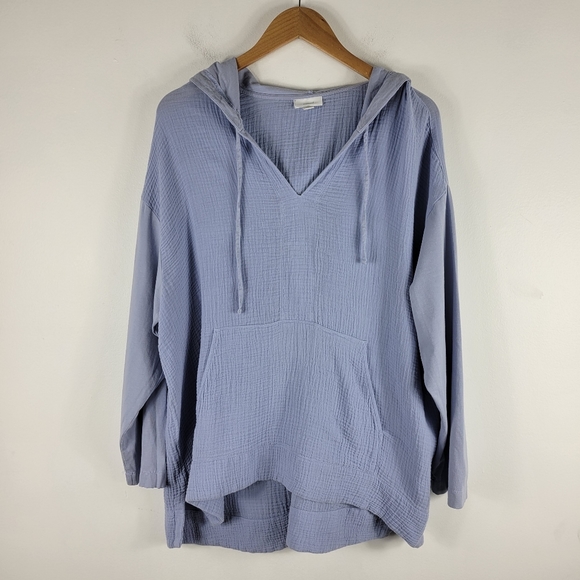 J. Jill Tops Jjill Pure Jill Gauze Textured Long Sleeve V Neck